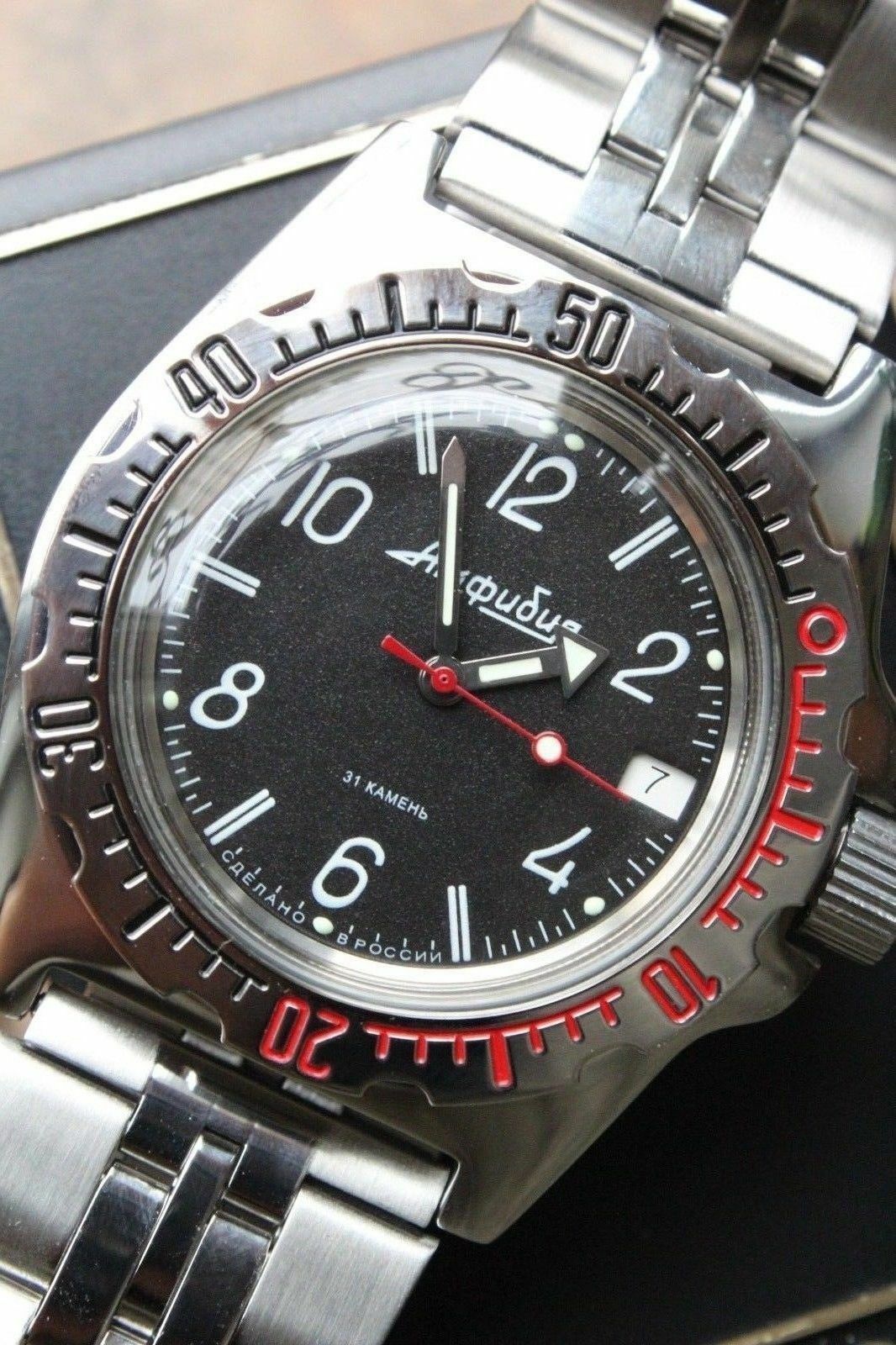 Vostok Amphibian Russian Auto diver wrist watch 110909