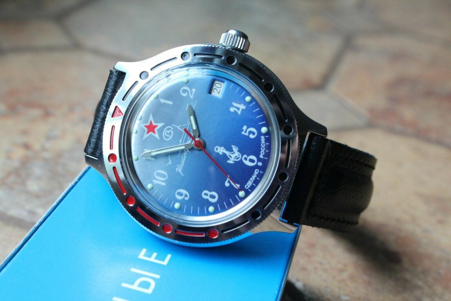 Vostok Komandirsky Auto Russian Military Wrist Watch # 921289 NEW