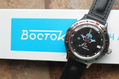 Vostok Komandirsky Auto Russian Military Wrist Watch # 921288 NEW