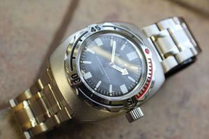 Vostok Amphibian 1967 Russian wrist watch Matte/Gloss 090916