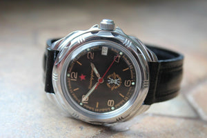 Vostok Komandirsky Russian Military Wrist Watch # 211296 NEW