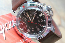 Load image into Gallery viewer, Vostok Komandirsky Military Wrist Watch Premium Leather Band # 431783-L1 NEW
