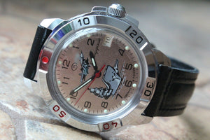 Vostok Komandirsky Military Wrist Watch # 431817 NEW
