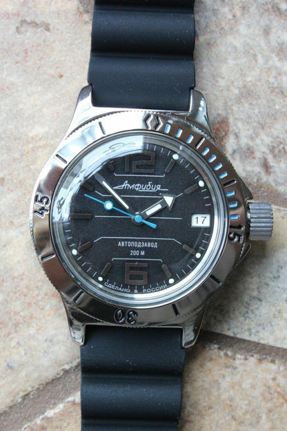 Russian Mechanical Automatic Wrist Watch VOSTOK AMPHIBIAN DIVER 120695