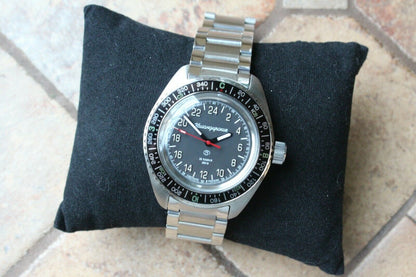 Vostok Komandirsky 030936 Russian Automatic Military Wrist Watch 24 Hours