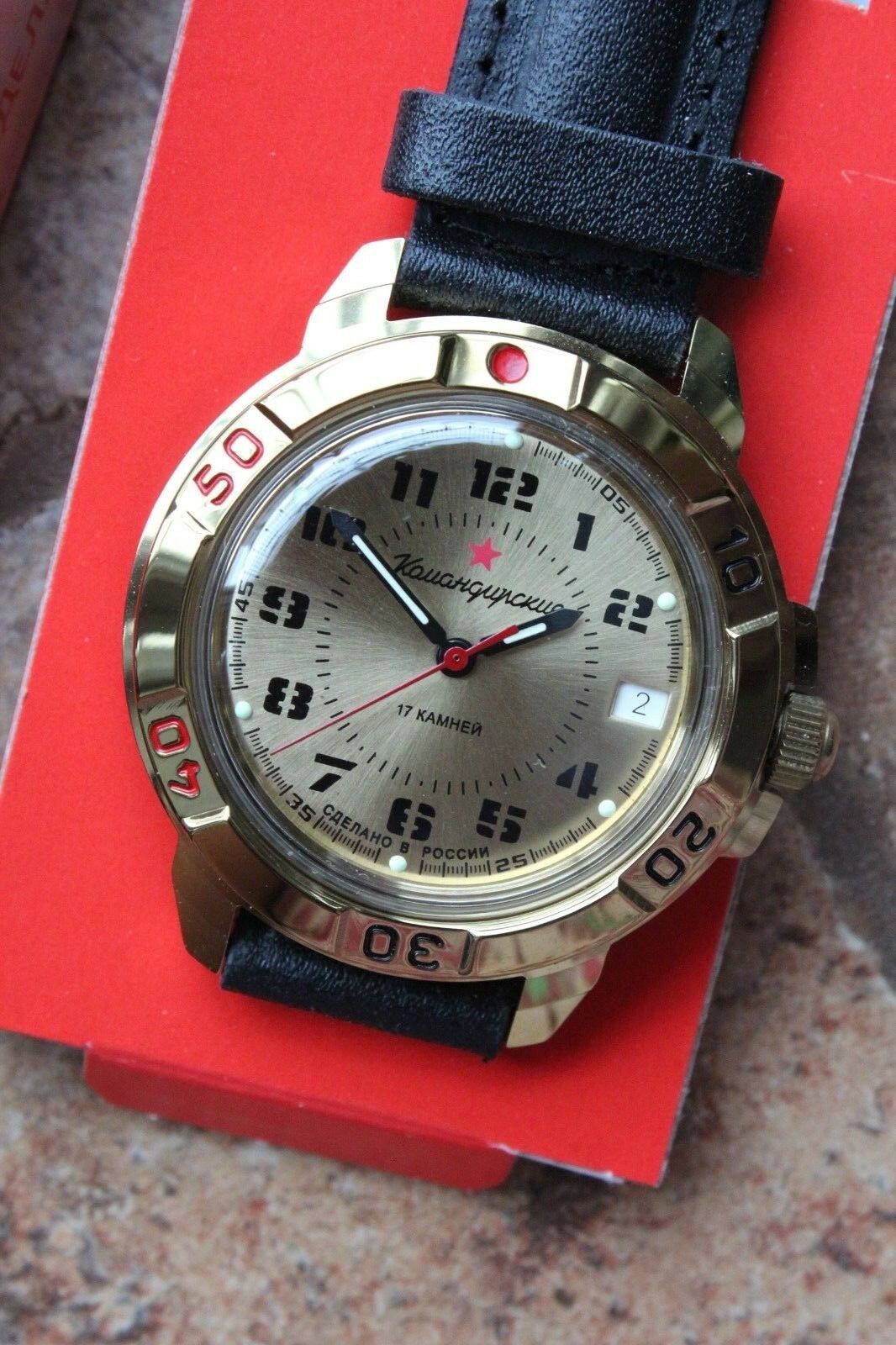 Vostok Komandirsky Military Wrist Watch # 439121 NEW