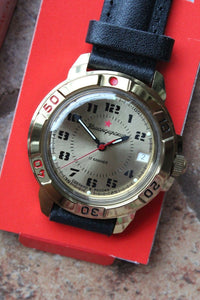 Vostok Komandirsky Military Wrist Watch # 439121 NEW
