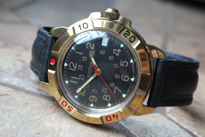 Vostok Komandirsky Mechanical Manual Winding Wrist Watch 439782
