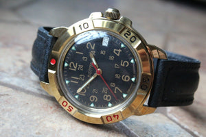 Vostok Komandirsky Military Wrist Watch # 439782 NEW