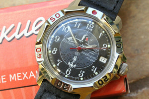 Vostok Komandirsky Russian Mechanical Military Wrist Watch Submarine 811831