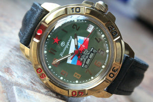 Vostok Komandirsky Military Wrist Watch # 439435 NEW