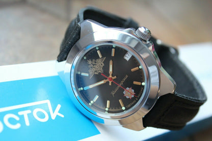 Vostok Komandirsky Auto Russian Military Wrist Watch # 641655 NEW