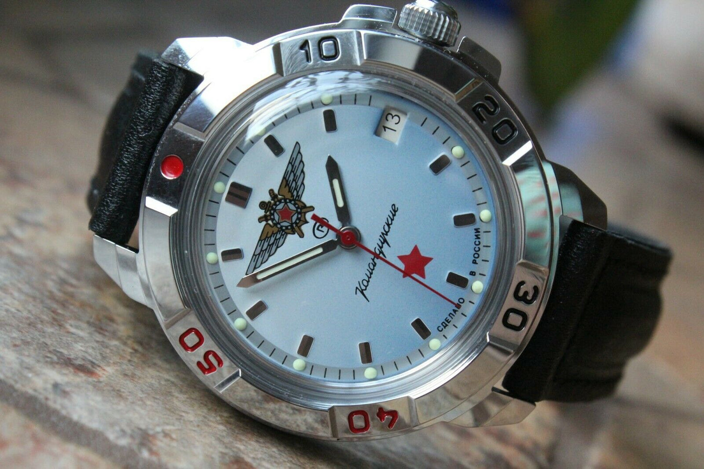 Vostok Komandirsky Military Wrist Watch # 431290 NEW