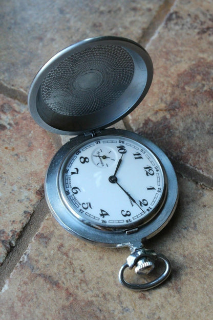 Vintage Russian Molnija all power to the Soviets original Pocket Watch