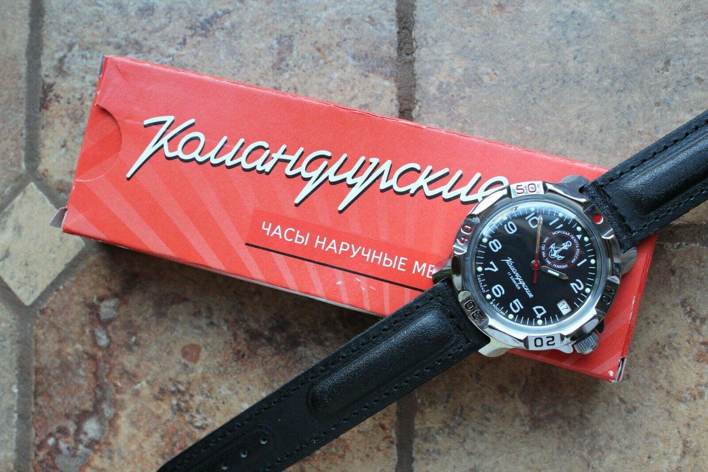 Vostok Komandirsky 811956 Russian Mechanical Military Wrist Watch Marines