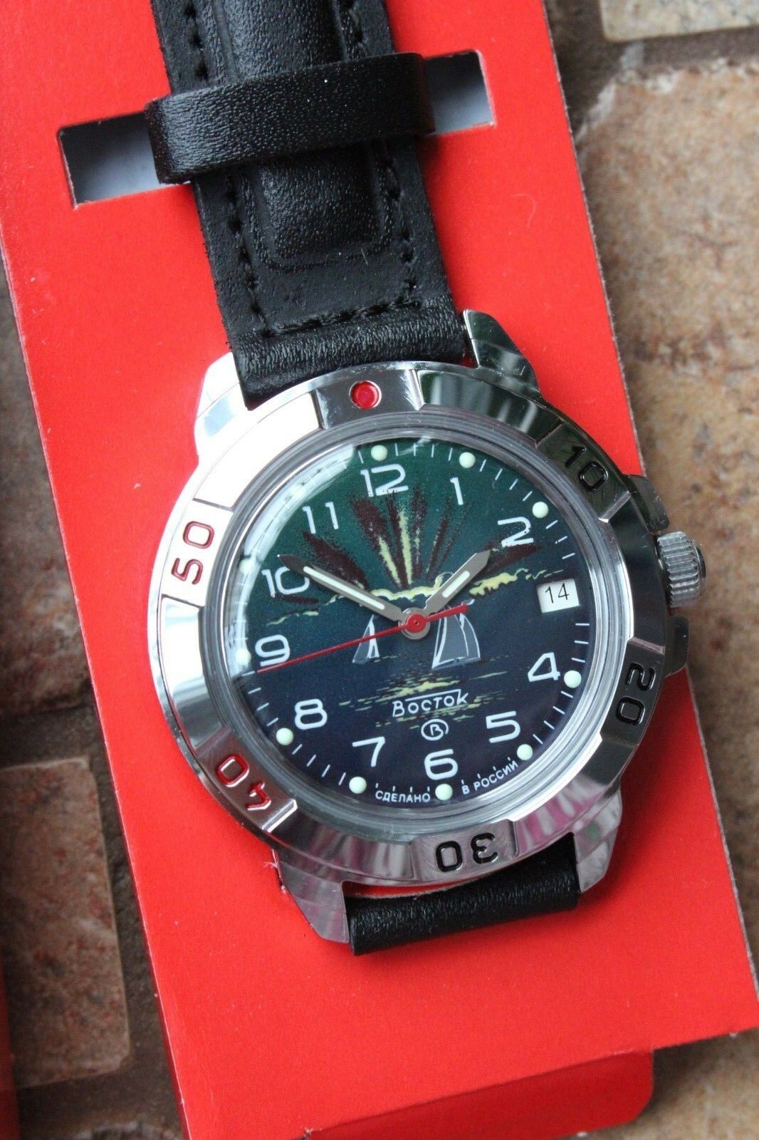 Vostok Komandirsky Military Wrist Watch # 431976 NEW