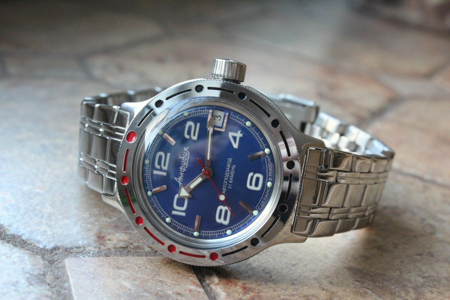 Russian Mechanical Automatic Wrist Watch VOSTOK AMPHIBIAN DIVER 420432