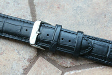Load image into Gallery viewer, Genuine Leather Watch Strap Band KMV XL 24mm Black
