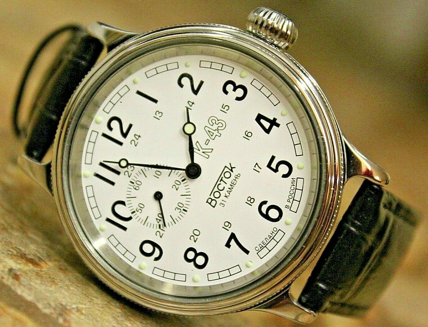 Vostok Komandirsky Classic Retro Auto Russian K-43 Retro wristwatches 540932 New