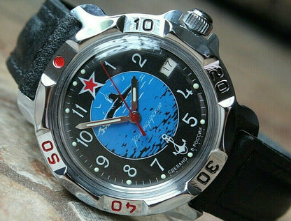 Vostok Komandirsky Russian Mechanical Military Wrist Watch Submarine 811163