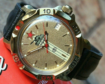 Vostok Komandirsky 819072 Russian Mechanical Military Wrist Watch Tank