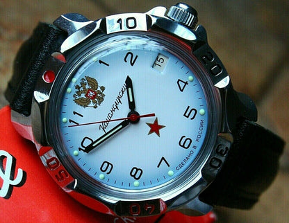 Vostok Komandirskie Mechanical Military Russian wrist watch Star Eagle 811323