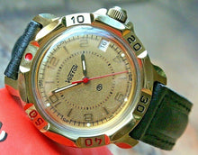 Load image into Gallery viewer, Vostok Komandirsky 819980 Russian Mechanical Military Wrist Watch Gold Dial
