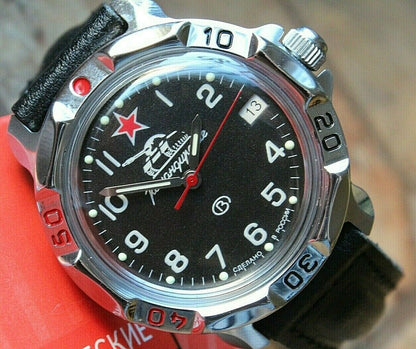 Vostok Komandirskie Mechanical Military Russian wrist watch Tank 811306