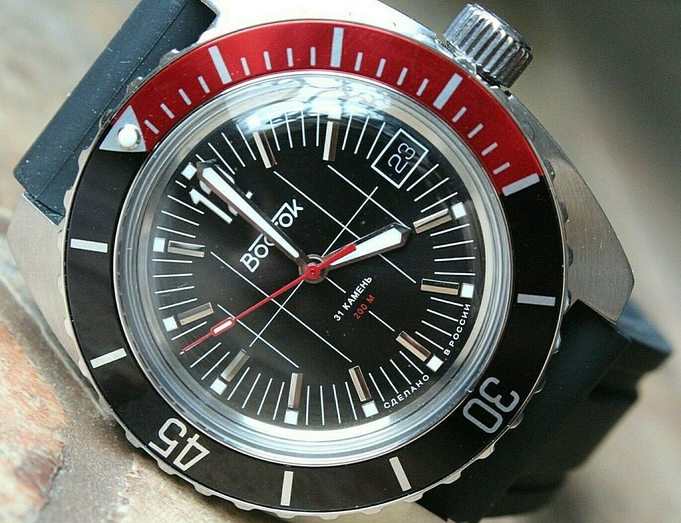 Vostok Amphibian Classic Russian Machanical Auto Diver Men's wrist watch 170864