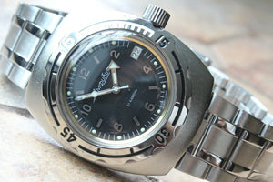 Russian Mechanical Automatic Wrist Watch VOSTOK AMPHIBIAN DIVER Custom 090366